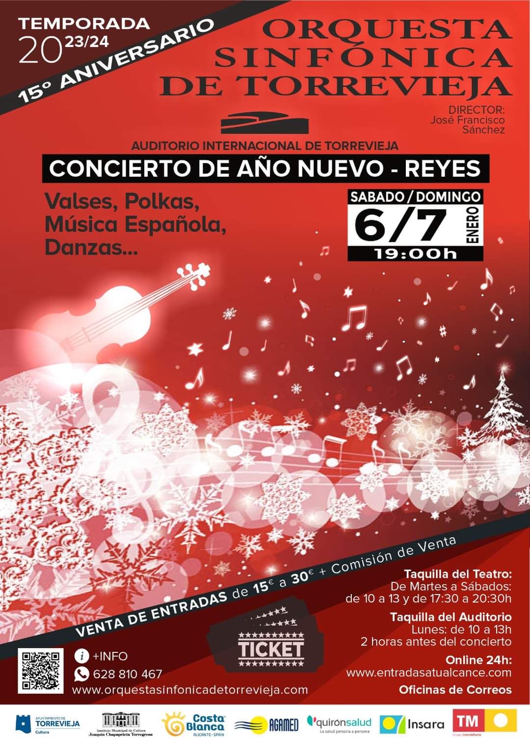 Concierto «Año Nuevo – Reyes» de la Orquesta Sinfónica de Torrevieja. Mañana 6 y pasado 7 de enero