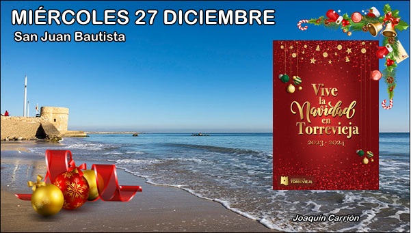 Agenda del miércoles 27 de diciembre