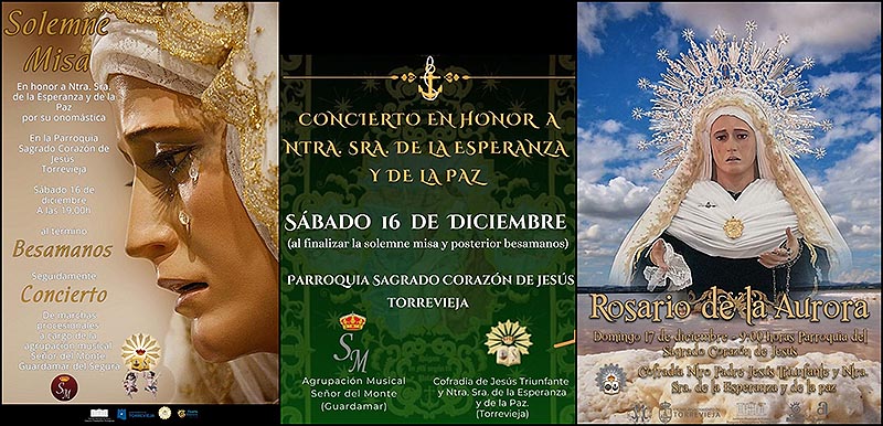 La Cofradía de Ntra. Sra. de la Esperanza y de la Paz, celebra la onomástica de su titular este fin de semana.