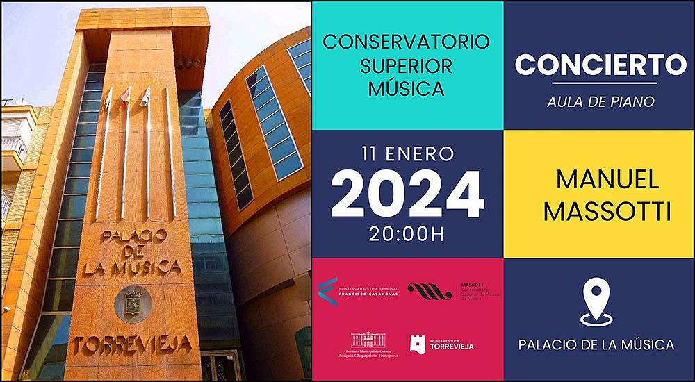 Concierto de Piano del Conservatorio de Murcia en el Palacio de la Música, esta tarde