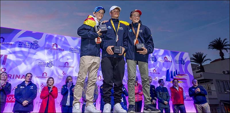 Iker Múgica y Olha Lubianska, campeones de la XVI Euromarina Optimist Torrevieja