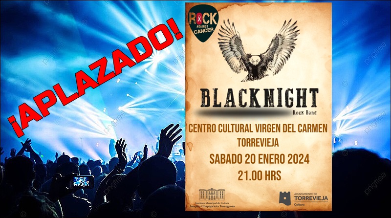 Aplazado el Concierto de Blacknight Rock Band