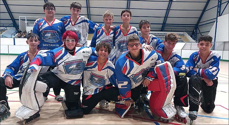 Los Halcones juegan con suerte dispar en la Liga Nacional Plata y en la Autonómica de hockey línea