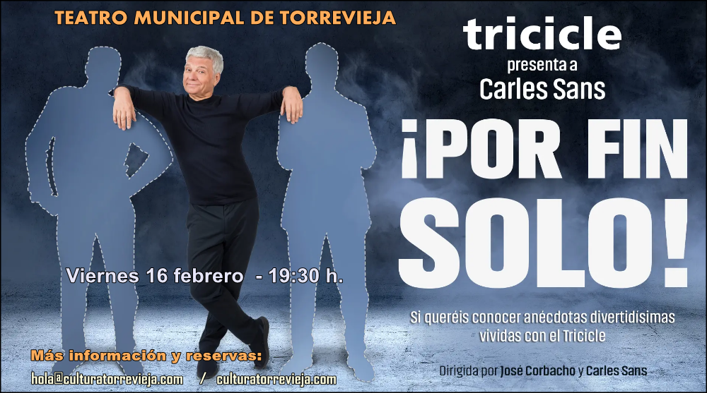 ¡Por fin solo! Carles Sans hace humor, mientras descansa “Tricicle”