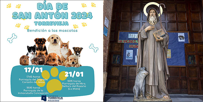 Hoy Festividad de San Antón, patrón de los animales se celebra la tradicional bendición a todas las mascotas
