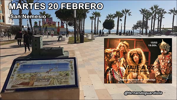 Agenda del martes 20 de febrero