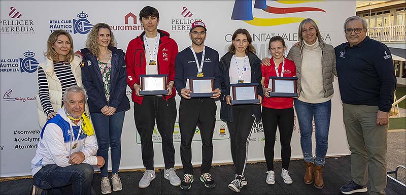 Ramón Figueras y Emma Collins del CNCB & CV Palamós ganadores de la Copa de España clase Europa en la 9ª Comunitat Valenciana Olympic Week