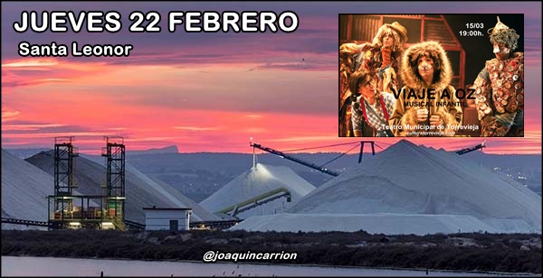 Agenda del jueves 22 de febrero