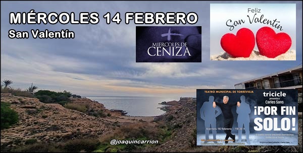 Agenda del miércoles 14 de febrero