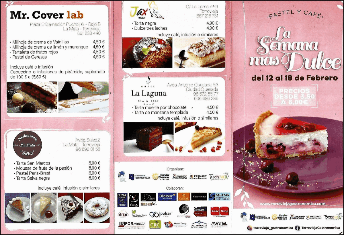 Del 12 al 18 de febrero no dejes de disfrutar de la «Semana más dulce» con Pastel y Café
