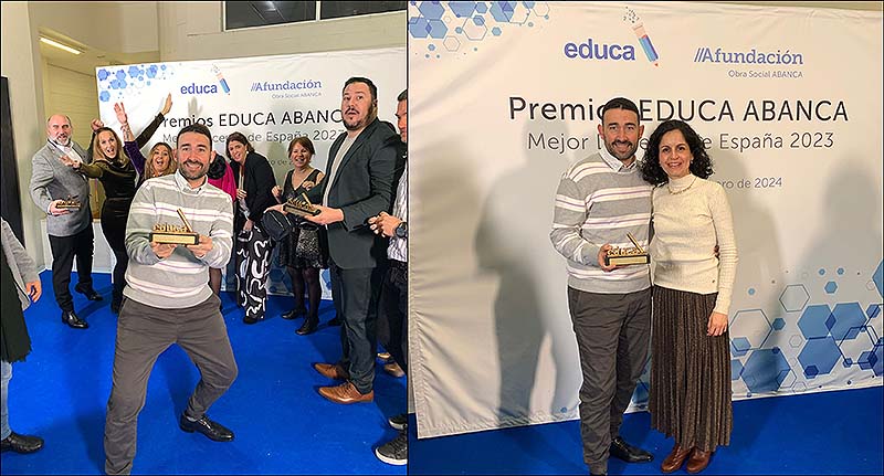 Neftalí González, del Colegio La Purísima recibió la mención con 8º clasificado como mejor docente de España en A Coruña