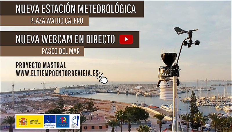 Torrevieja cuenta con una nueva estación meteorológica y una nueva webcam en directo