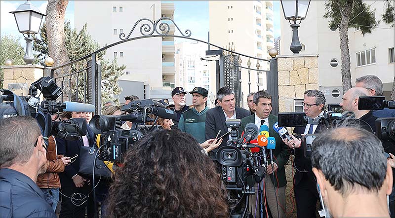 Toni Pérez muestra sus condolencias por el trágico incendio con tres fallecidos en La Vila Joiosa