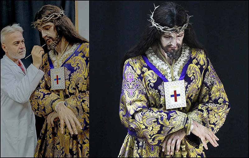 Víctor García entregó en Orihuela una bellísima imagen de Cristo Cautivo