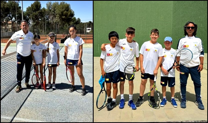 Victoria de los dos equipos alevines del club de tenis Torrevieja en el campeonato de la Comunidad Valenciana.