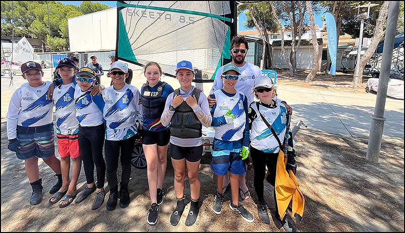 Regata ingenio en el CAR de Murcia preparación de pretemporada para el equipo de Optimist