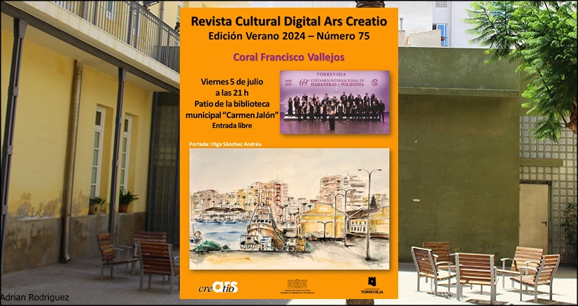 Presentación del número 75 de la revista cultural digital Ars Creatio, correspondiente al verano de 2024