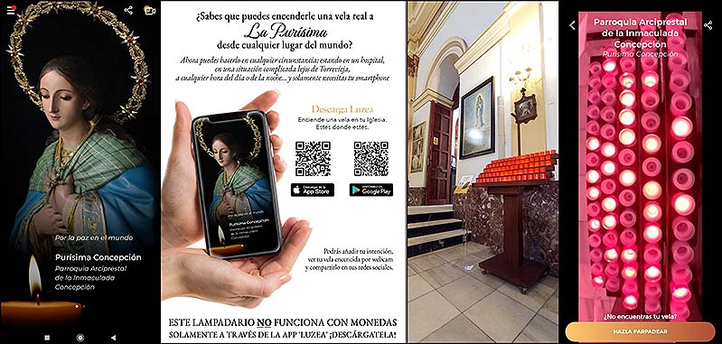 Se habilita un sistema pionero para encender velas a La Purísima de forma remota y a cualquier hora
