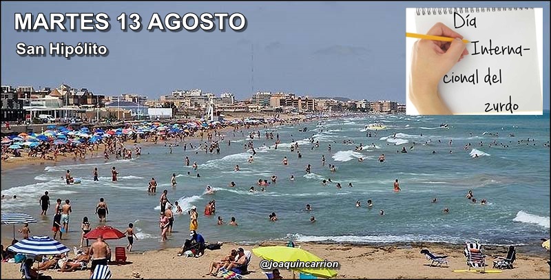Agenda del martes 13 de agosto