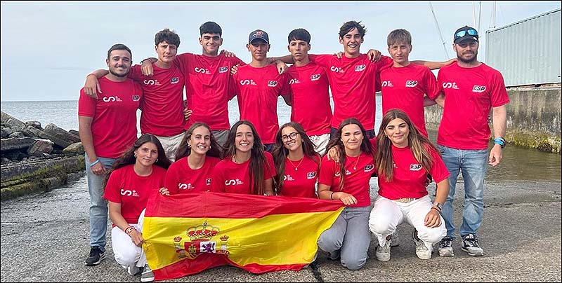 Leo Griñán 6º en Ilca-6 sub17m y Adriana Castro 7ª en la general Ilca-6 sub19w en los campeonatos europeos juveniles de Olca 6