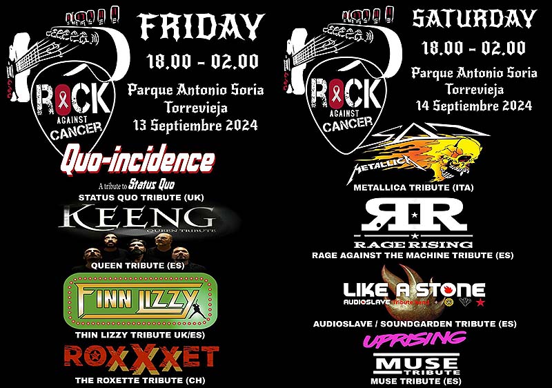 Los días 13 y 14 de septiembre se celebra la séptima edición del «Rock Against Cancer»