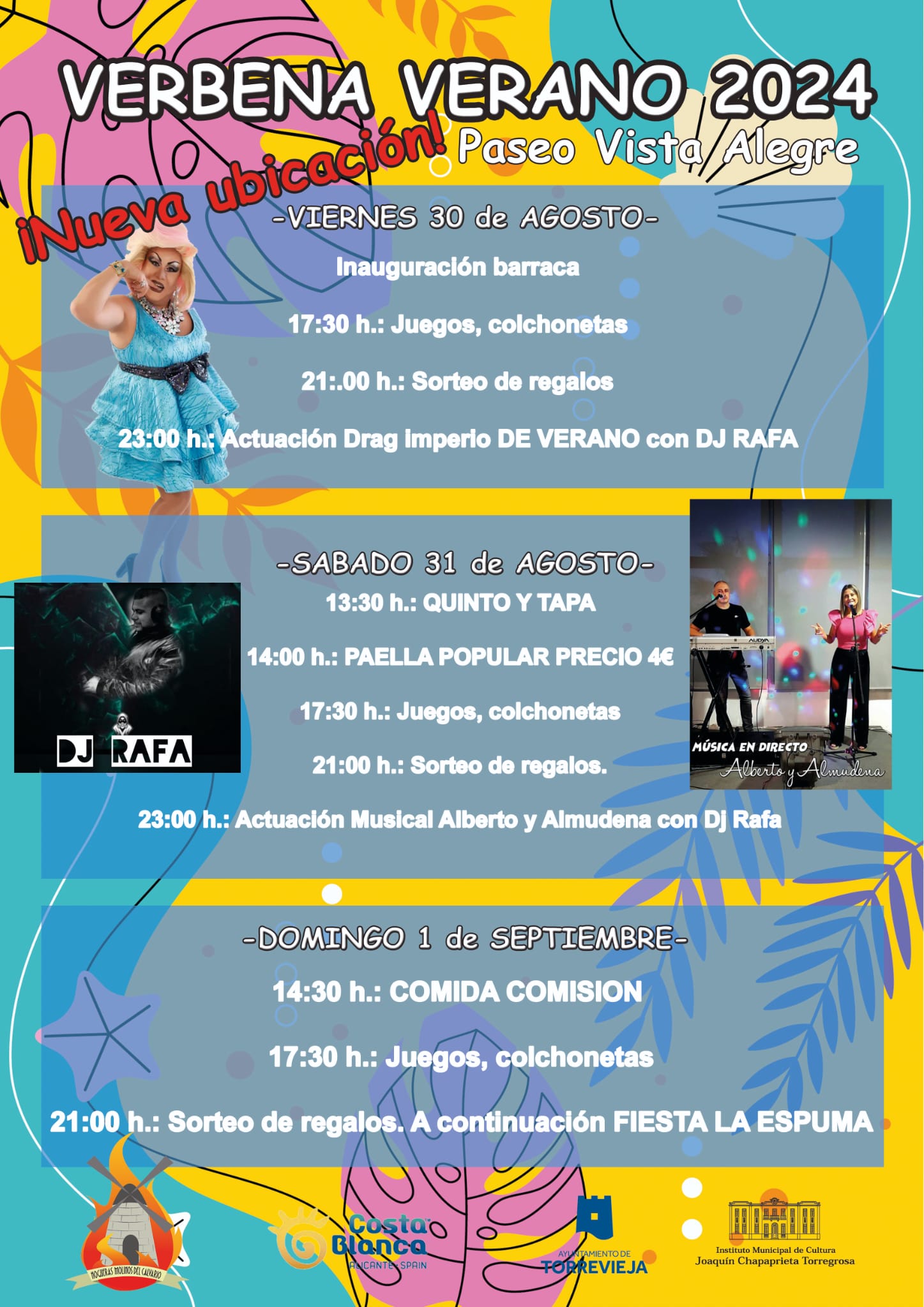 La Hoguera “Molinos del Calvario” organiza su Gran Verbena de Verano en el Paseo Vista Alegre.