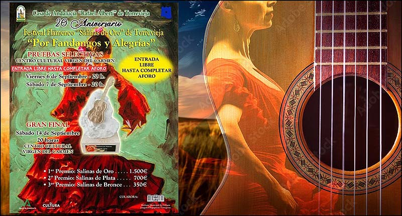 Este viernes arranca el Festival de Flamenco «Salinas de Oro» de Torrevieja «Por Fandangos y Alegrías”