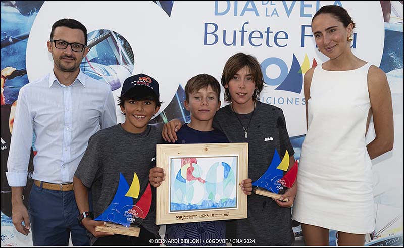 Leo Griñán 2º absoluto masculino y 4º en la general en Ilca 6 y en Optimist, Izan Rogel 3º sub 13 y 6º en absoluto, en el 60º Aniversario del gran día de la Vela- Bufete Frau