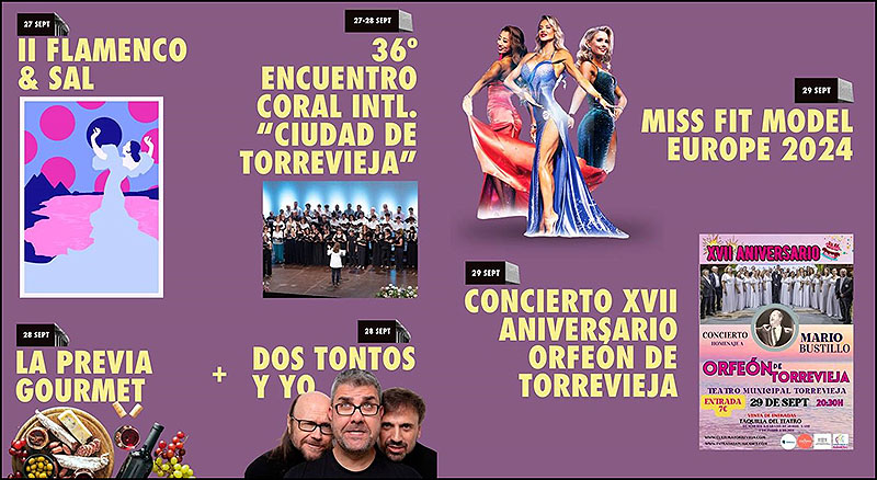 Torrevieja vive la cultura: 6 eventos únicos con más de 3.000 espectadores este fin de semana