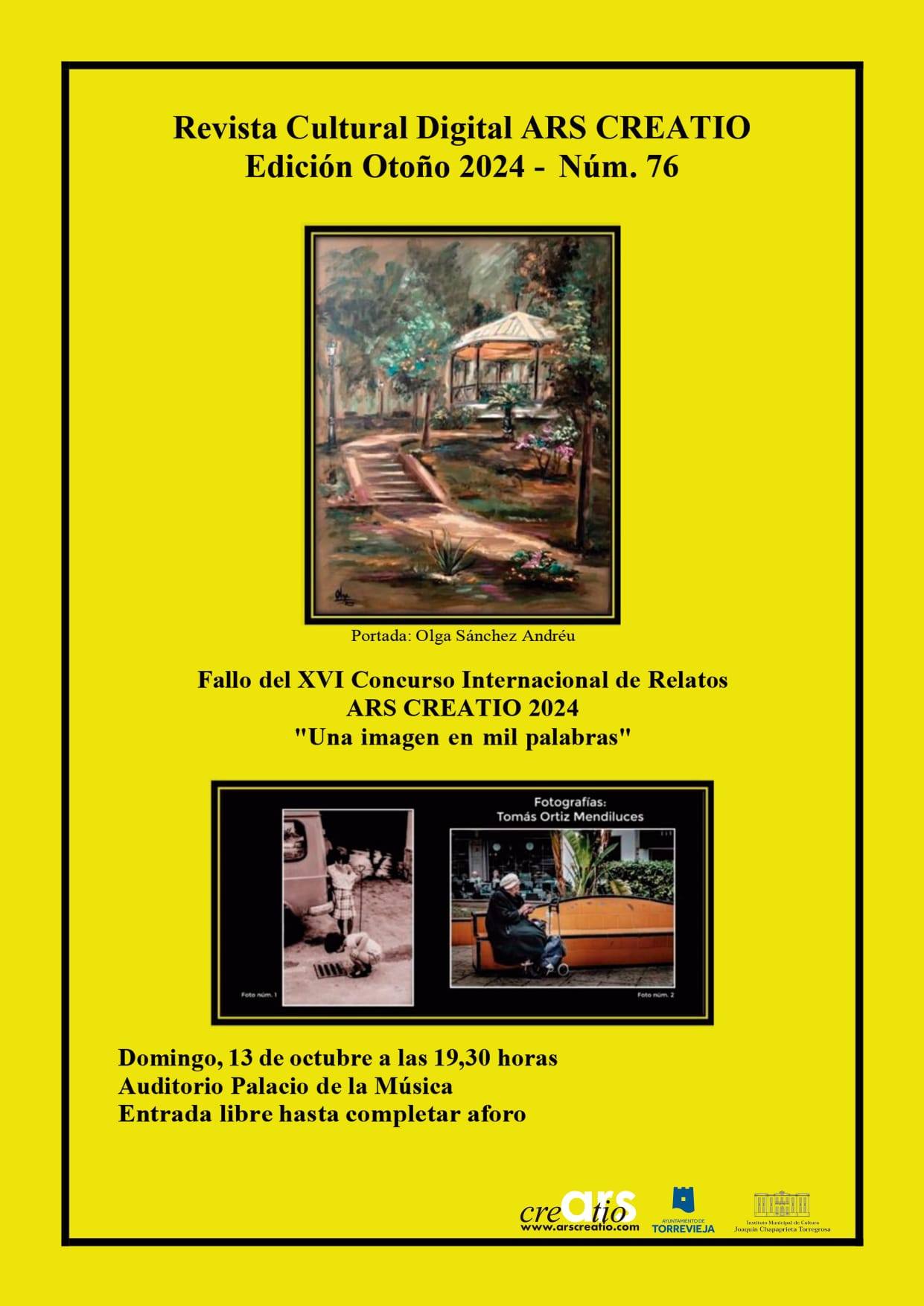 Ars Creatio presenta el domingo 13 de octubre la Revista Cultural de Otoño
