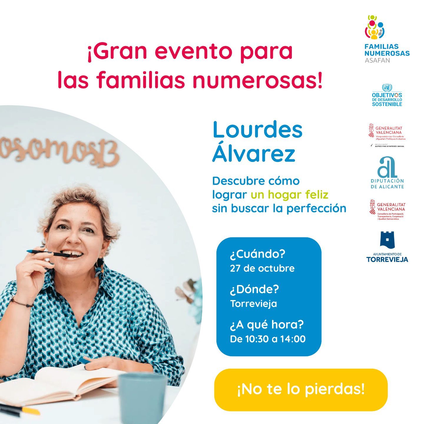 ASAFAN celebra hoy su Jornada Familiar Familias Grandes, Vidas Saludables; Gestión de un Hogar (im)perfectamente feliz