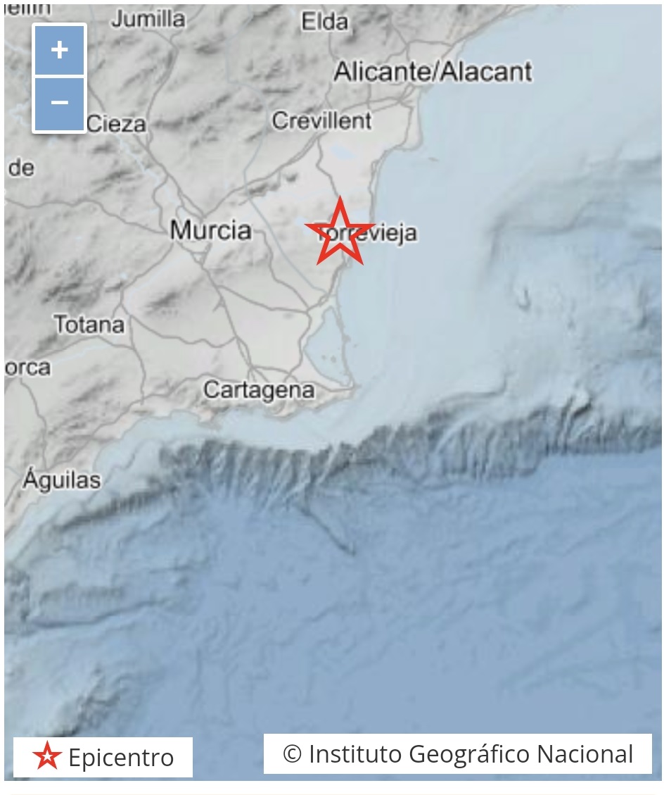 Cuatro terremotos esta pasada noche en los alrededores de Torrevieja