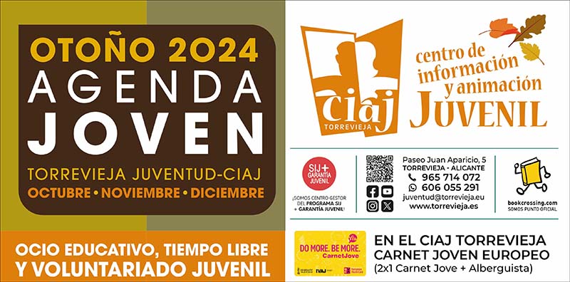 Juventud presenta su agenda joven de otoño 2024 para los meses de octubre, noviembre y diciembre