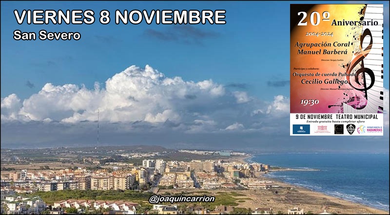 Agenda fin de semana 8 al 10 de noviembre