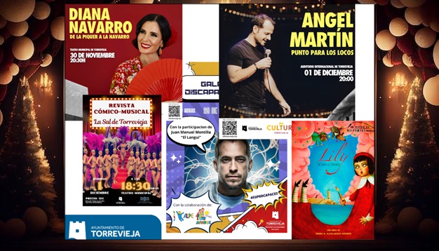 La cultura de Torrevieja sigue brillando con 5 grandes eventos para cerrar noviembre