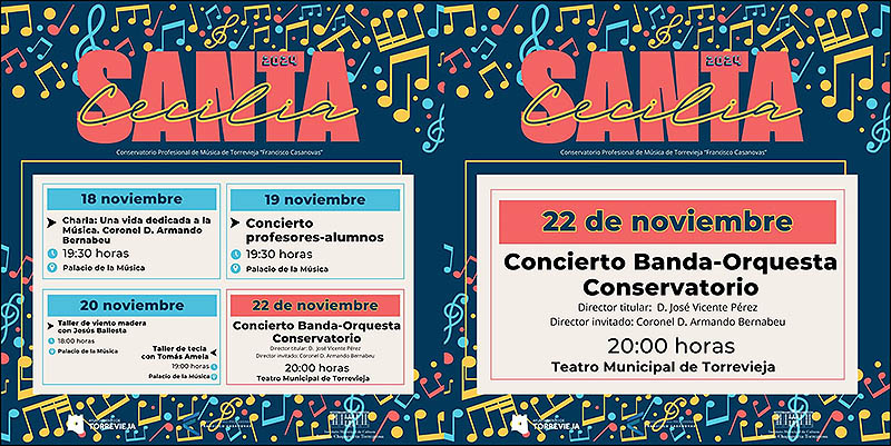 El Conservatorio Profesional de Música celebrará la Semana de Santa Cecilia del 18 al 22 de noviembre