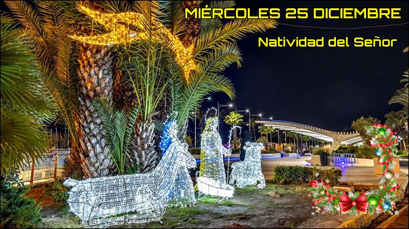 Agenda del miércoles 25 de diciembre