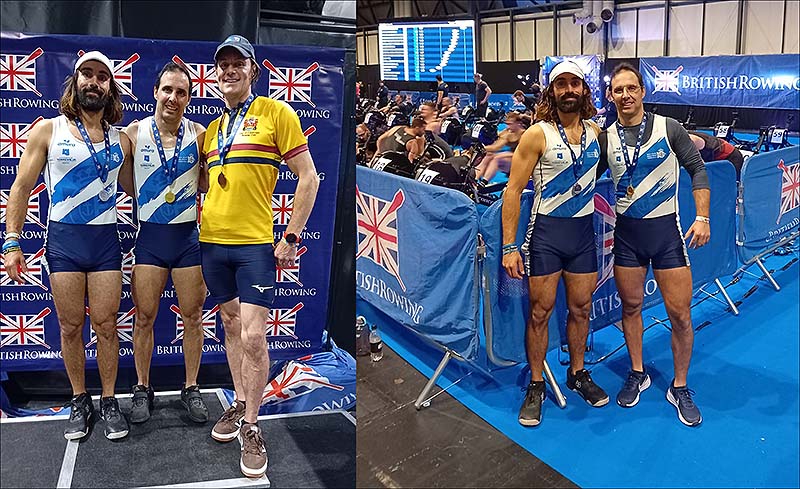 Oro para Francisco José Pizana Iniesta y plata para José Daniel Martínez López en el British Rowing Indoor Championship