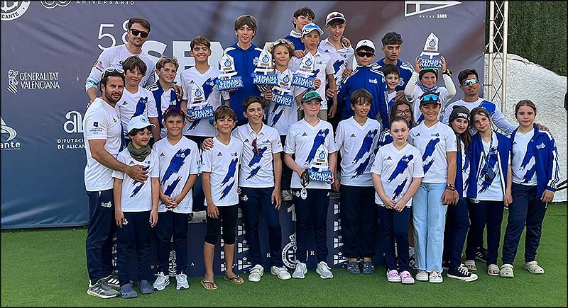 El equipo de Optimist del RCNT ha logrado tres oros, una plata y dos bronces en la 58ª Semana Náutica de Alicante