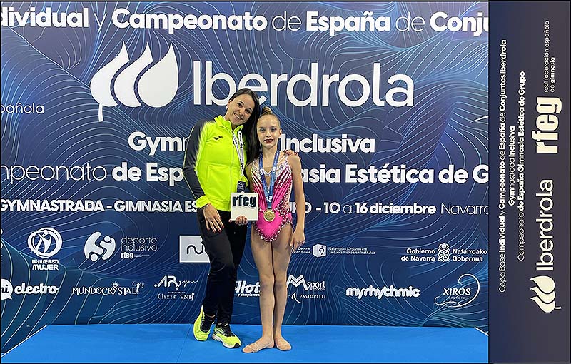 La gimnasta torrevejense, Polina Harkusha, oro en la copa de España base