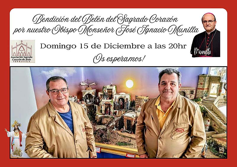El Obispo Munilla bendecirá el Belén de la Asociación del Sagrado Corazón de Jesús el domingo 15 de diciembre