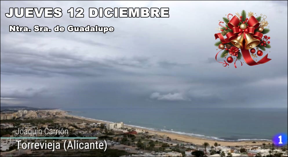 Agenda del jueves 12  de diciembre