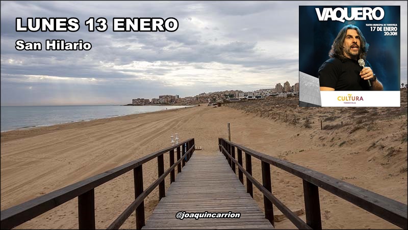 Agenda del lunes 13 de enero
