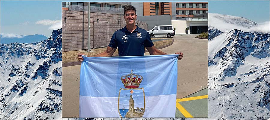 Ander Martín, del RCNT en la primera concentración del equipo nacional Beach Sprint en Sierra Nevada