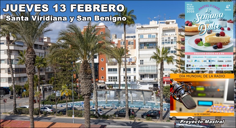 Agenda del jueves 13 de febrero