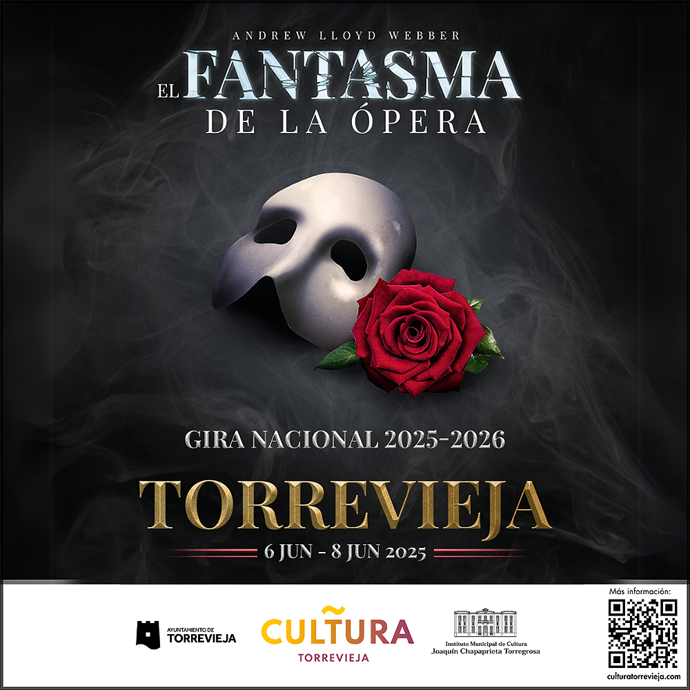 El “Fantasma de la ópera” brillará en torrevieja el próximo mes de junio