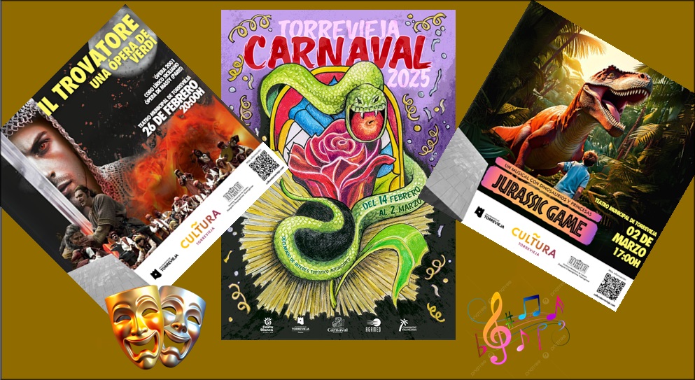 La ópera “Il Trovatore”, el musical infantil de “Dinosaurios y princesas” y el Concurso Nacional de Comparsas y Chirigotas son la variada oferta cultural de esta semana