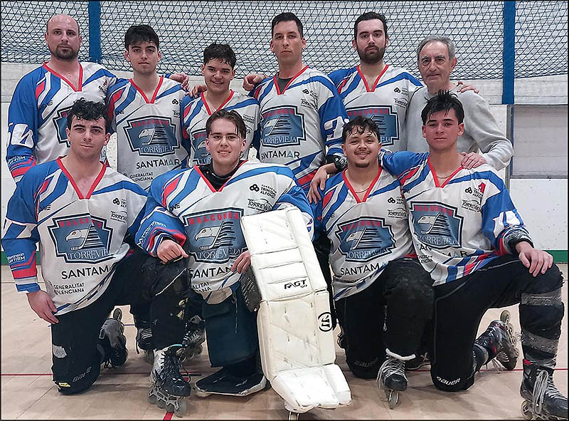 Los Halcones de Torrevieja ganan por 8-2 a los Skulls de Almassera en la Liga Valenciana de hockey línea