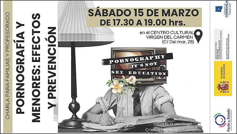 La concejalía de igualdad organiza una charla destinada a familias y docentes sobre la prevención y las consecuencias del consumo de pornografía