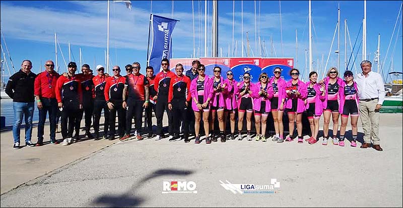 El Club Remo Torrevieja brilló en la Regata de Denia con un oro en categoría veterana masculina